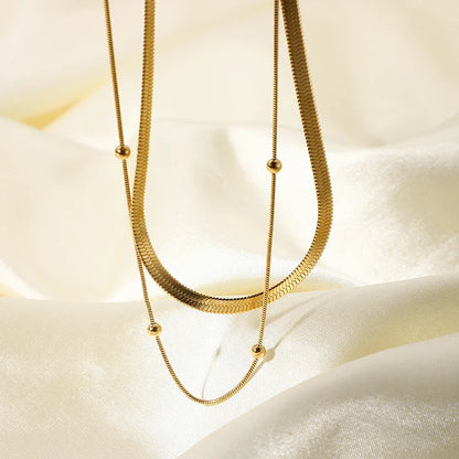 18K Vergulde Ketting | Tweelagige
