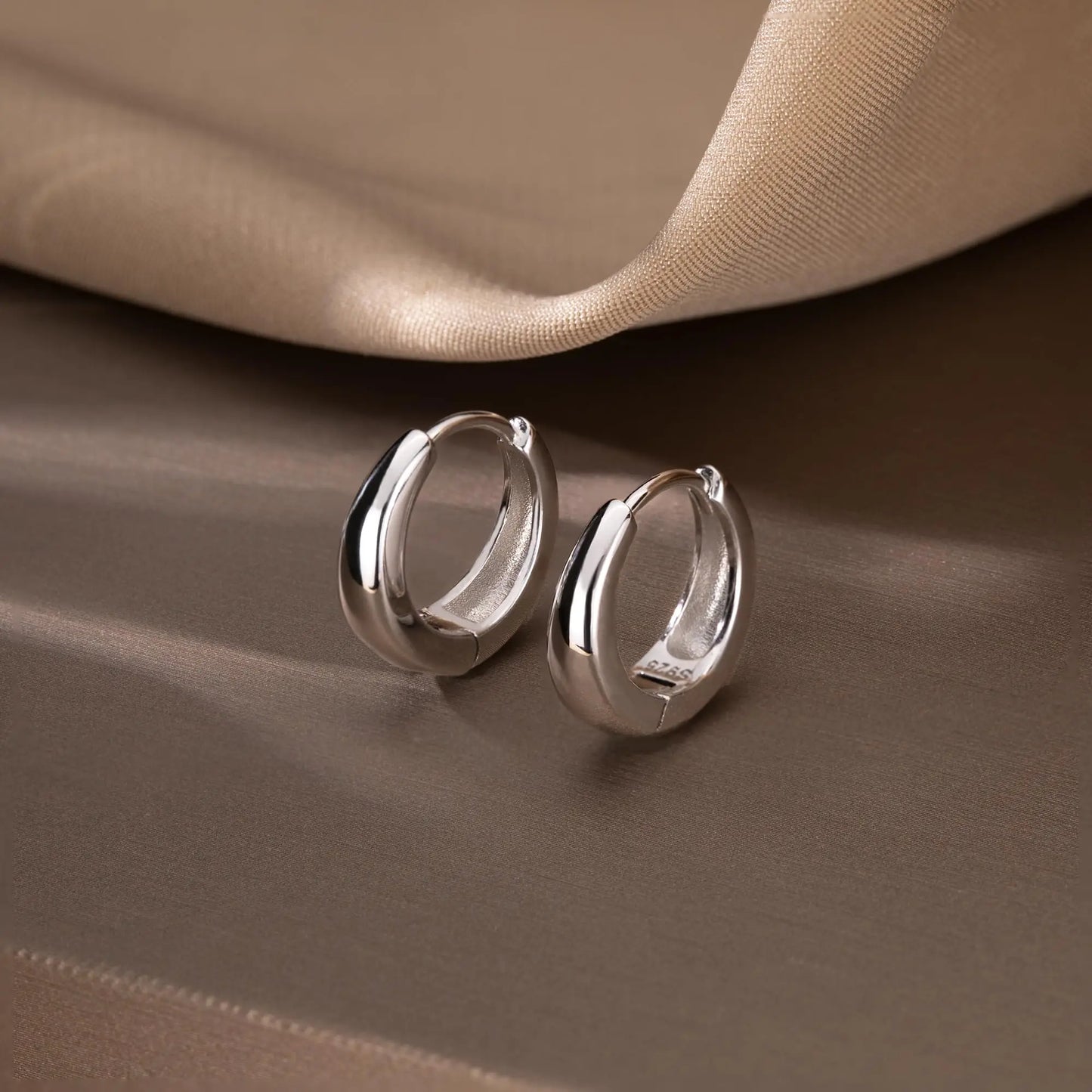 925S Vergulde Oorbellen | Kleine Ring