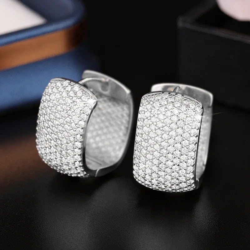 925 Sterling Zilver Vergulde Steentjes Oorbellen