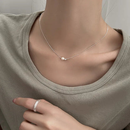 925 Sterling Zilver Vergulde Parelketting