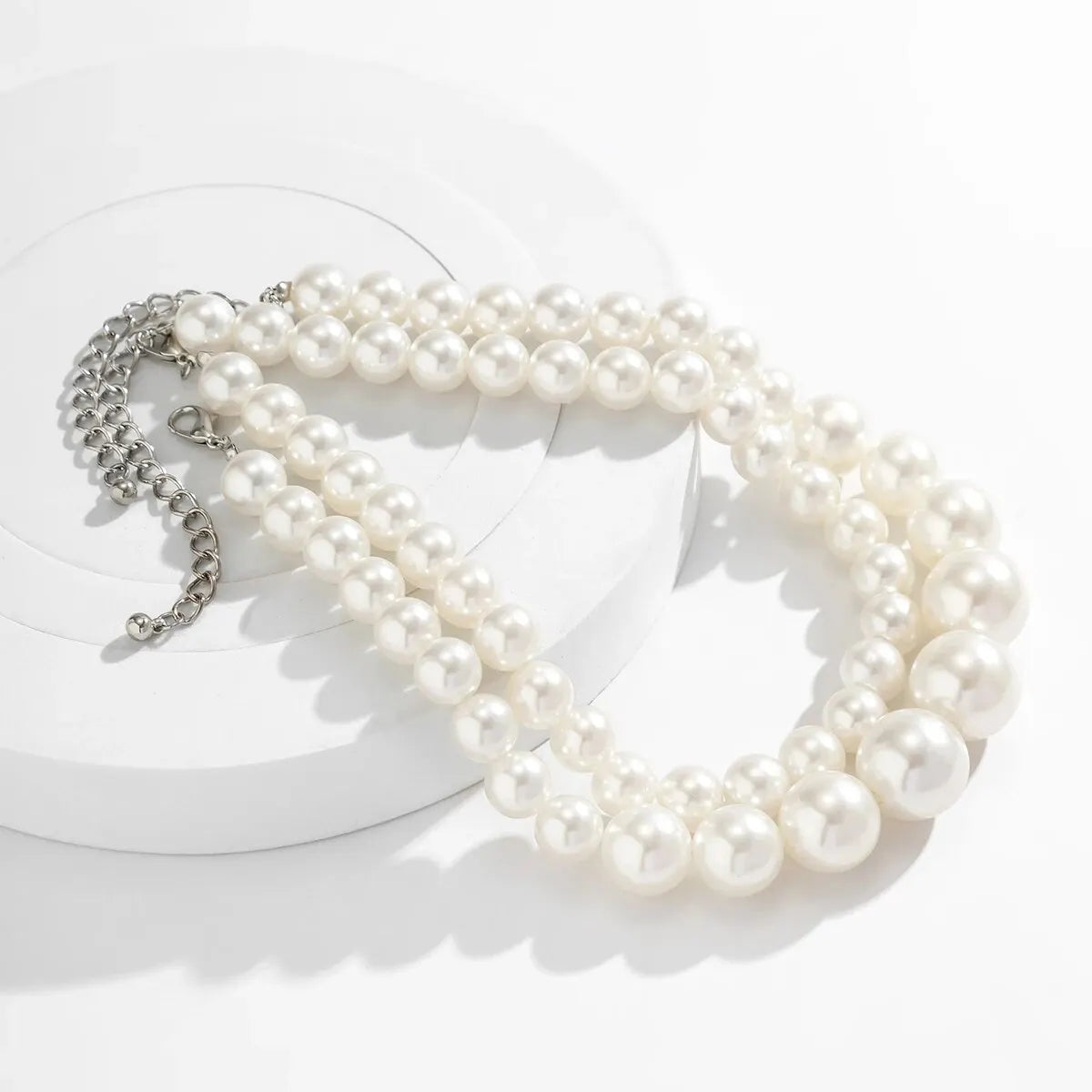 Parelstijl Dubbele Choker-ketting