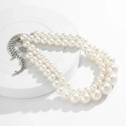 Parelstijl Dubbele Choker-ketting