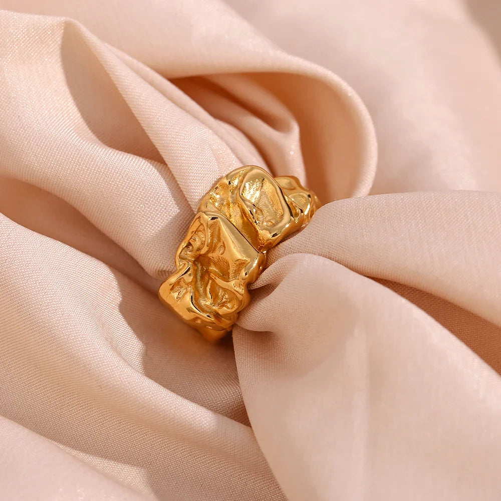 18K Vergulde Ring | Verstelbare Designer
