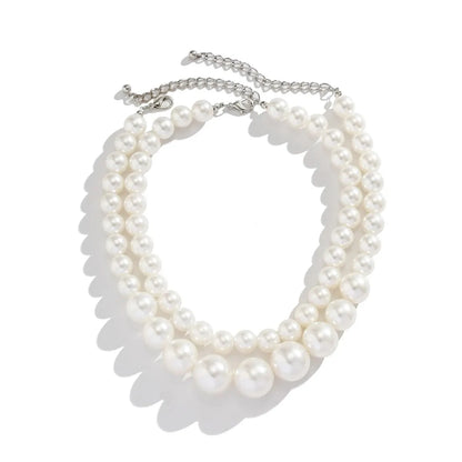 Parelstijl Dubbele Choker-ketting