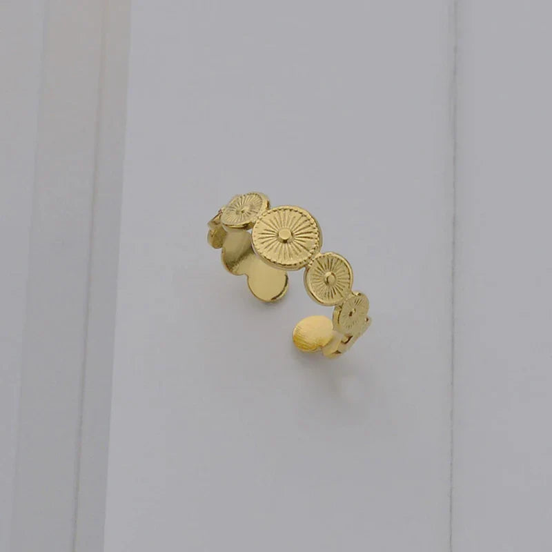 18-karaat Goud Vergulde Vintage-stijl Ring