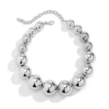 925 Sterling Zilver Vergulde Parelvormige Choker-ketting