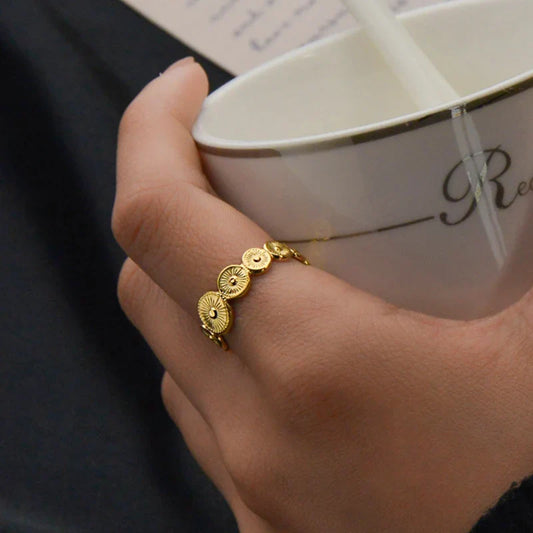 18-karaat Goud Vergulde Vintage-stijl Ring