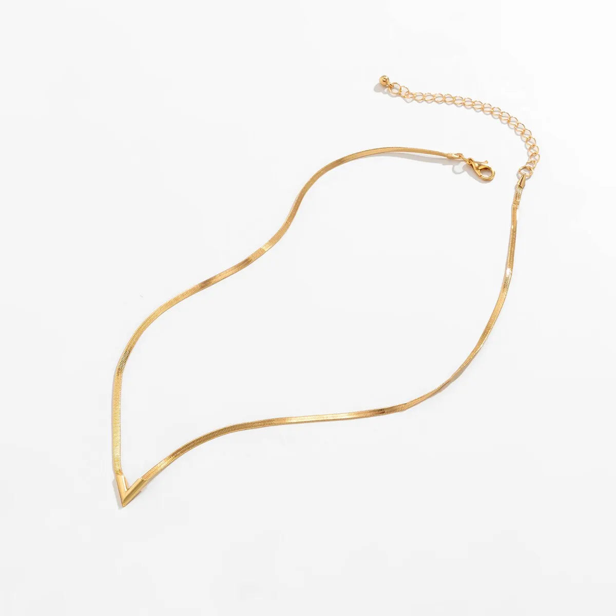 18K Vergulde Ketting | Eenvoudige V-vorm