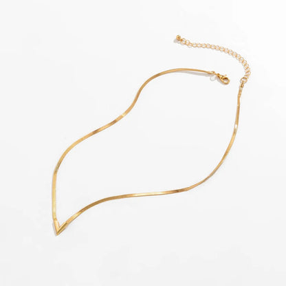 18K Vergulde Ketting | Eenvoudige V-vorm