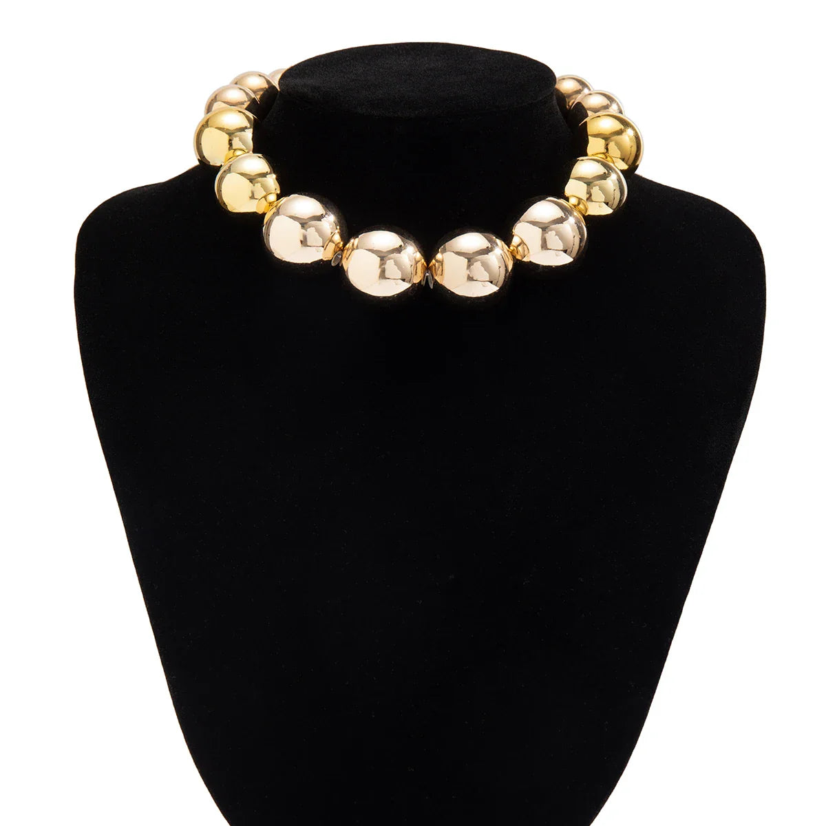 18-karaat Goud Vergulde Parelvormige Choker-ketting