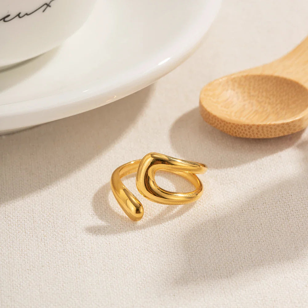18K Vergulde Ring | Verstelbare Stijlvolle