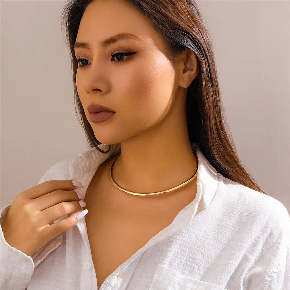 18-karaat Goud Vergulde Choker-ketting