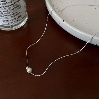 925 Sterling Zilver Vergulde Parelketting