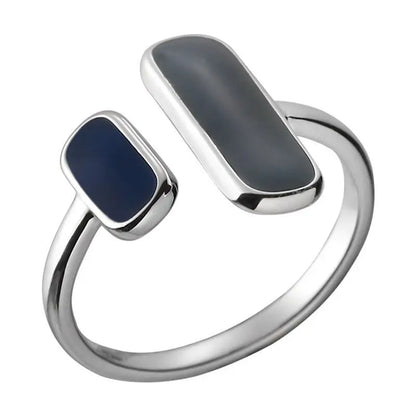 925S Vergulde Ring | Blauwsteen Verstelbare