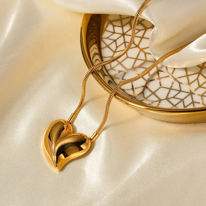 18K Vergulde Ketting | Vintage Hartvorm