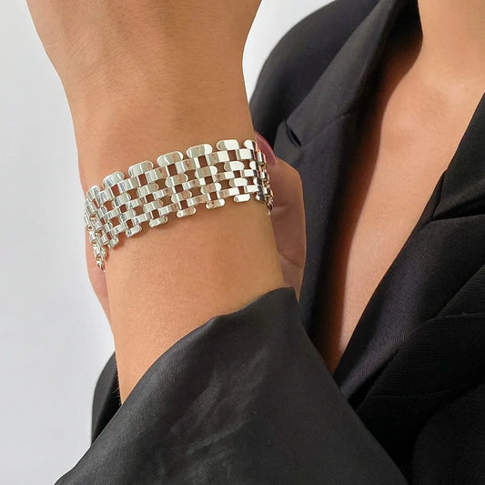 925 Sterling Zilver Verguld Armband In Cubaanse Stijl