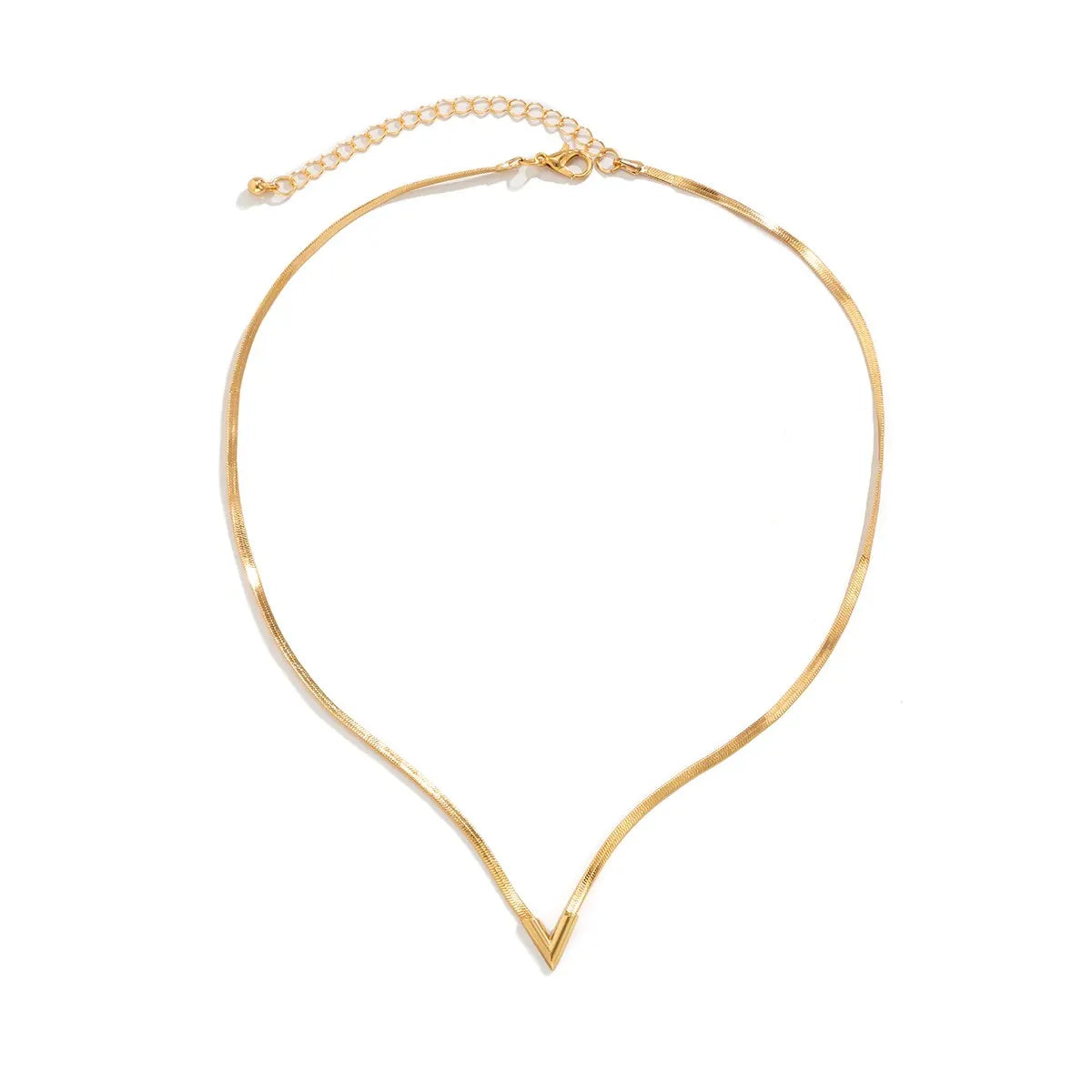 18K Vergulde Ketting | Eenvoudige V-vorm