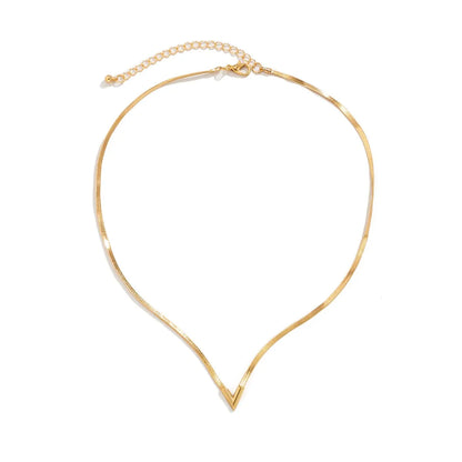18K Vergulde Ketting | Eenvoudige V-vorm