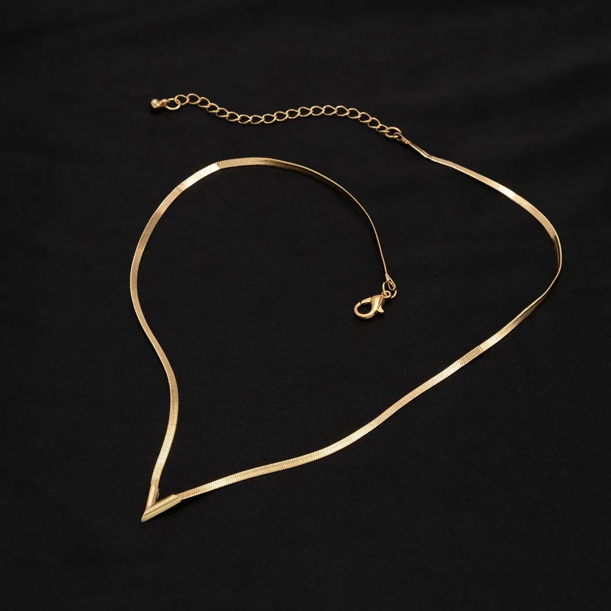 18K Vergulde Ketting | Eenvoudige V-vorm