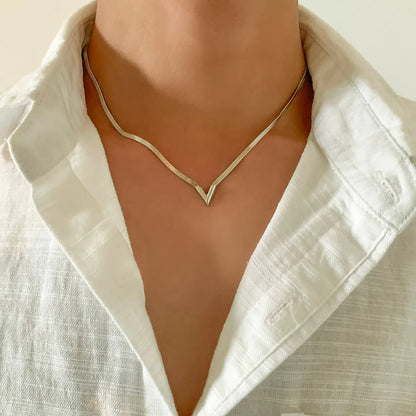 18K Vergulde Ketting | Eenvoudige V-vorm
