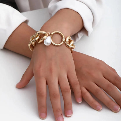 18K Vergulde Armband | Groot Parelstijl