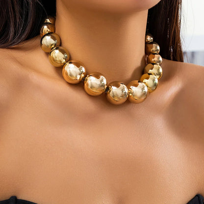 18-karaat Goud Vergulde Parelvormige Choker-ketting